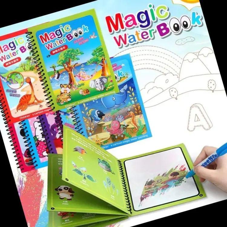 Magic Water Book Painting Drawing Coloring Board Book Doodle & Magic Water Pen
